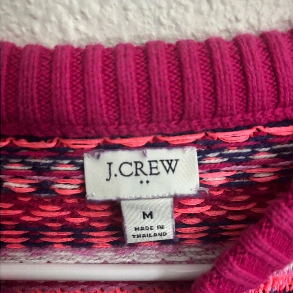 J. Crew Vibrant Knit Sweater in Pink and Purple Size Medium